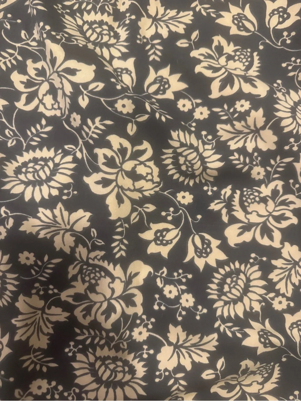 XOXO Black Mini Dress with Cream Floral Print